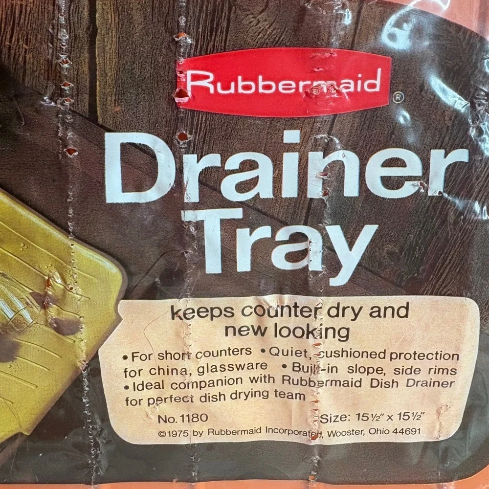 Rubbermaid Drainer Tray Orange 1975 Model 1180 Kitchen Countertop Organizer